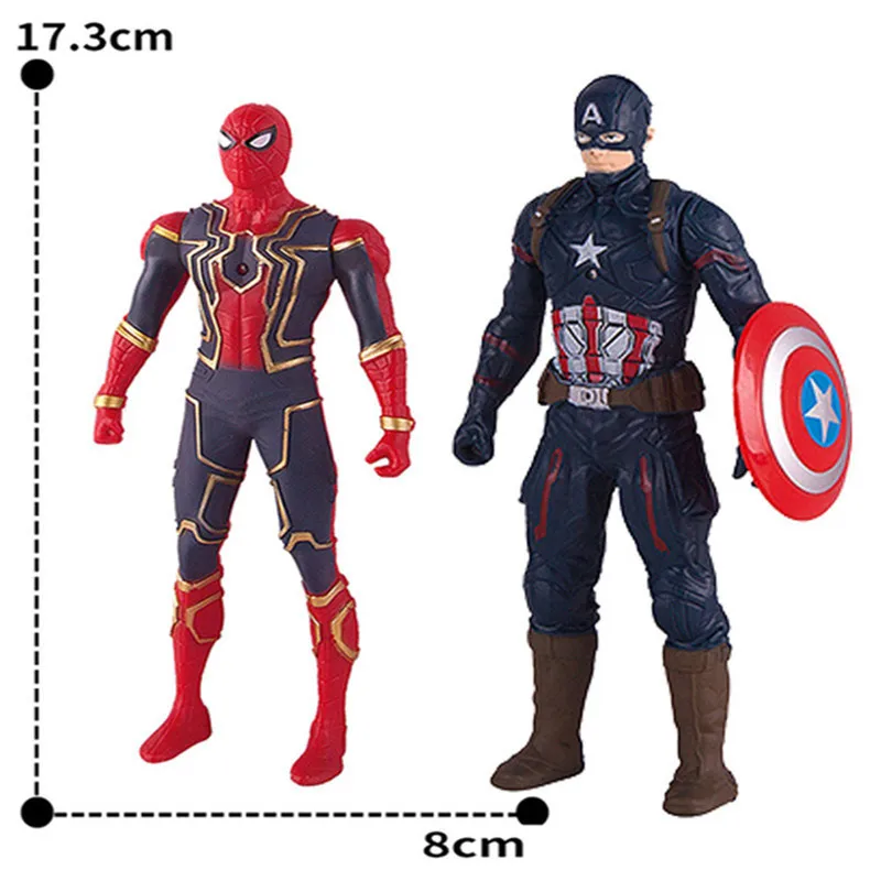 Figurines d\'action Disney en PVC, SpidSuffolk, MEDK, Ironman, Avengers, Shoous Butter, Collection Toys, Cadeau de Noël, 17cm