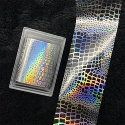 1Pc 100cm Holographic Nail Foils for Transfer Paper Sticker Leopard Print Nails Wraps Laser Zebra Fishing Lure Nail Decorations
