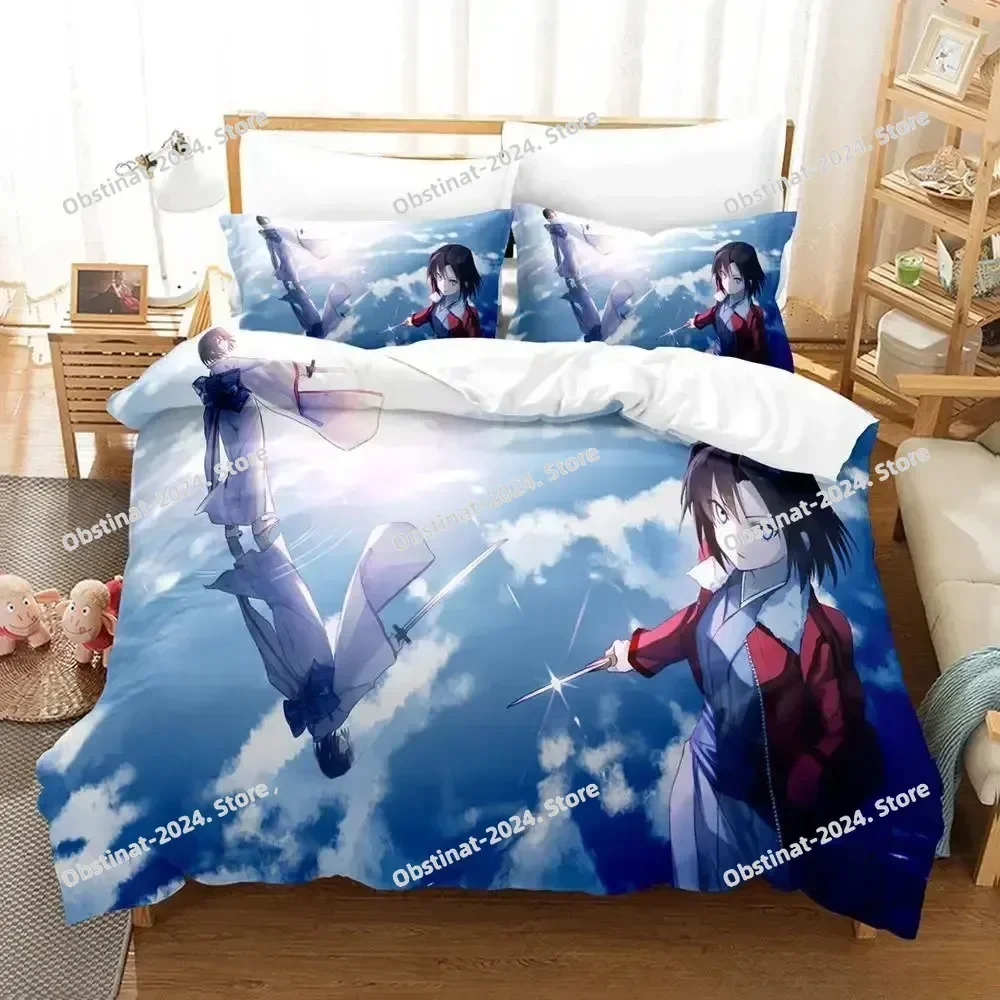 3d Printing AnimeThe Garden of Sinners Bedding Set Print With Pillowcase Duvet Cover Soft Single Double Queen Super King Size