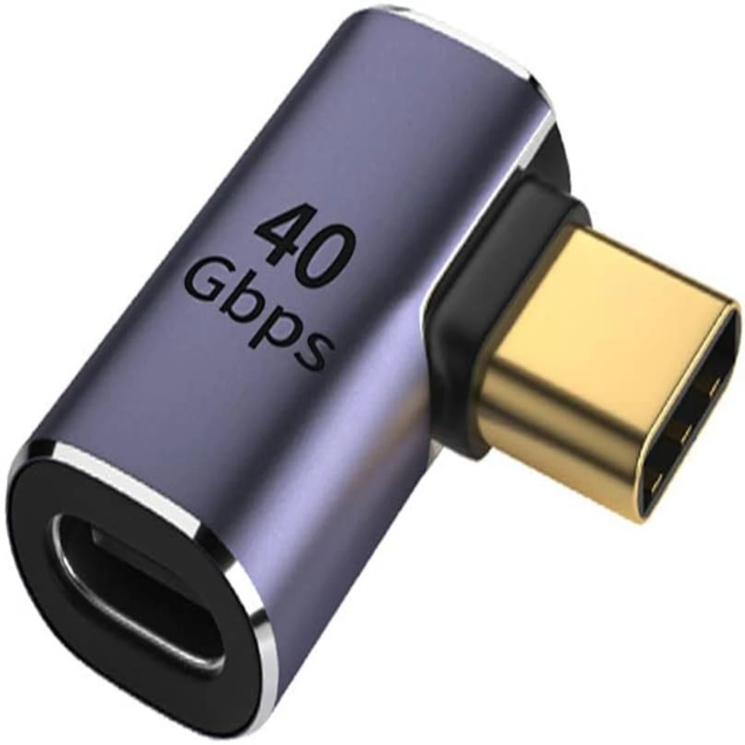 

Powerful 100W 90 Degree Left Right Angled USB4 Type C Male to Female Adapter for Laptop and Phone with 8K Video and Data Support
