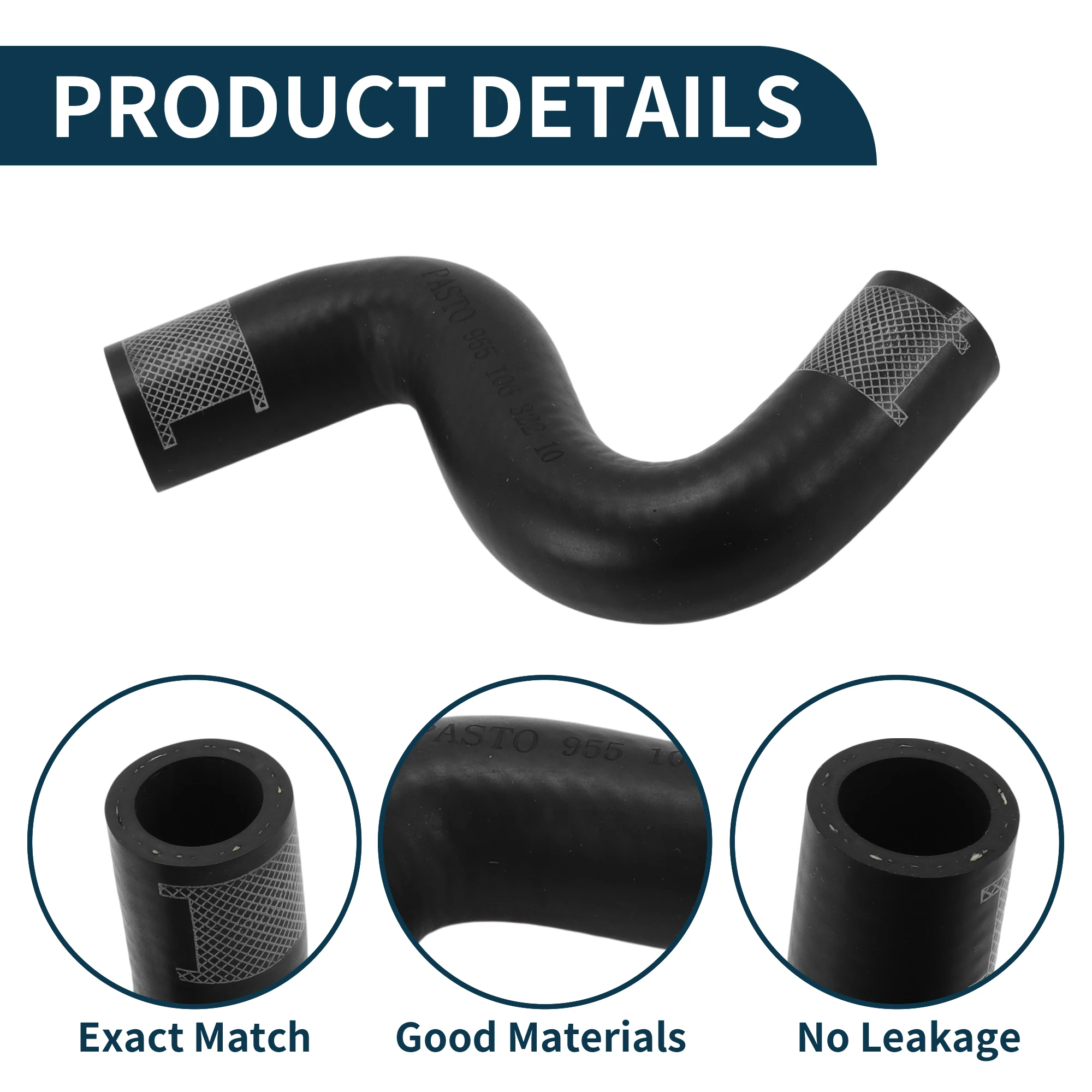 

UXCELL Шланг радиатора Шланг обогревателя Выпускной шланг радиатора для Porsche Cayenne 2009 No 95510632210 Резиновая трубка охлаждающей жидкости Черный