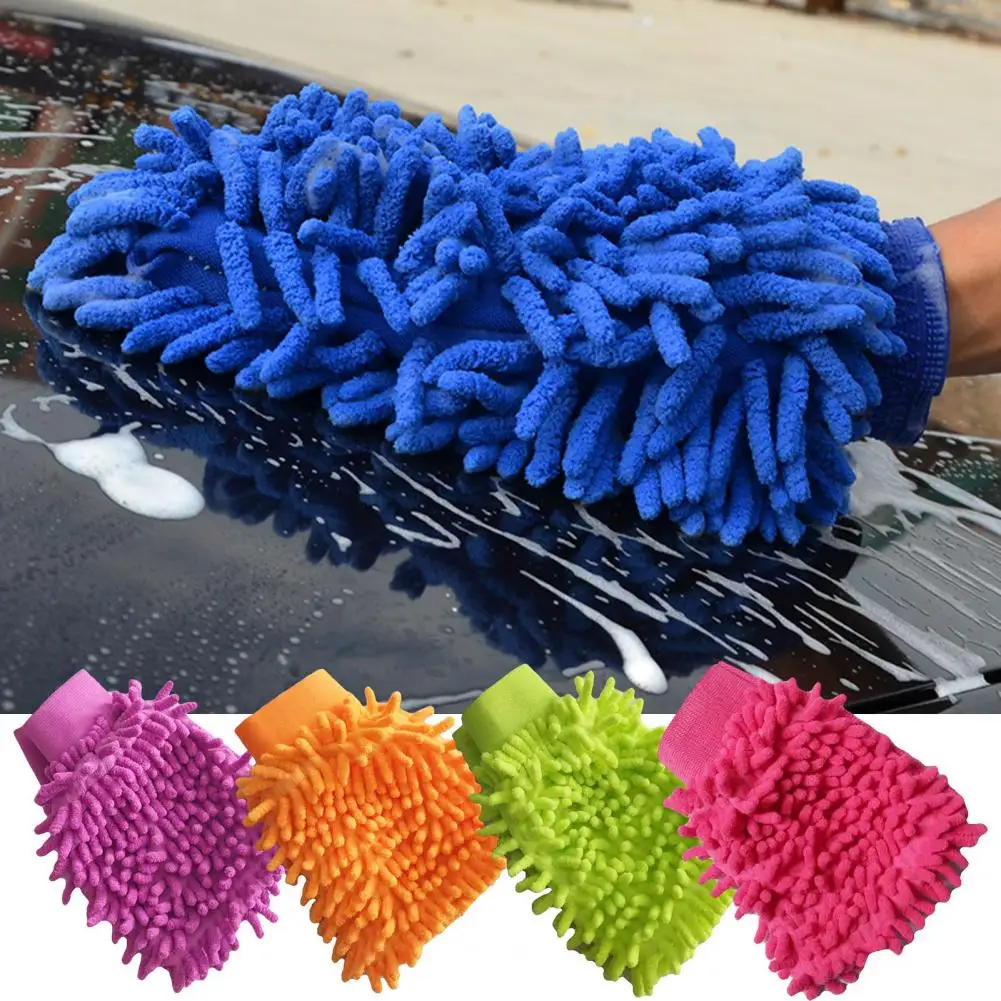 

Car Wash Mitt Lint Free Highly Absorbent High-Density Dirt Removal Non-abrasive Machine Washable Car Cleaning Glove Wipes