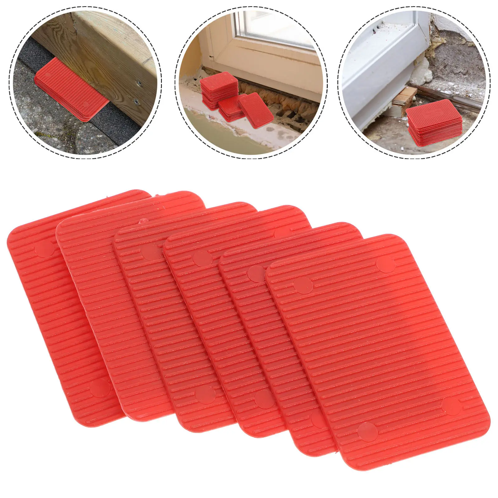 100 Pcs Flat Shims Structural Toilet for Leveling Furniture Window Small Thin Plastic