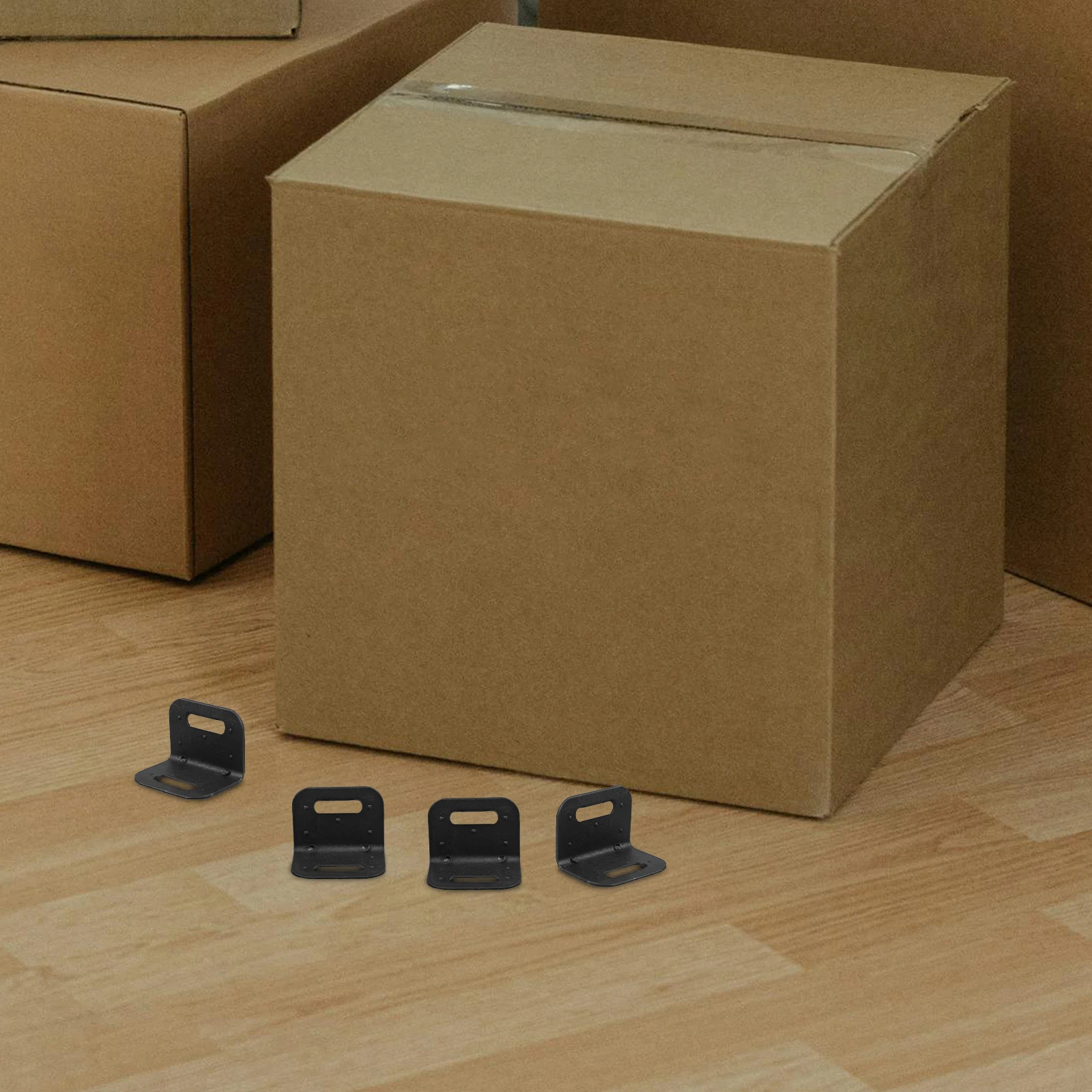 

20Pcs Plastic L Bracket Carton Edge Safety Guard Corner Protectors Shipping Packaging Bulk Pack Black