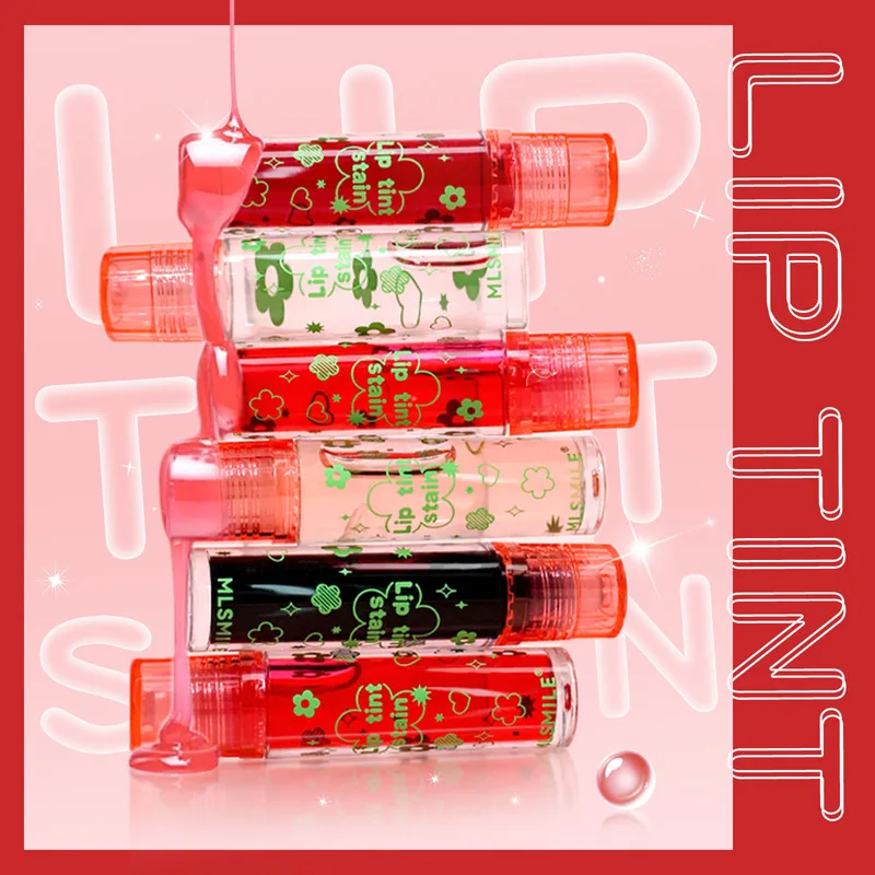 MLSMILE Makeup Roller Tint Antihaft-Cup-Glanz, einfach aufzutragender Lippenstift, Wasserfarbe + transparentes Lippenöl