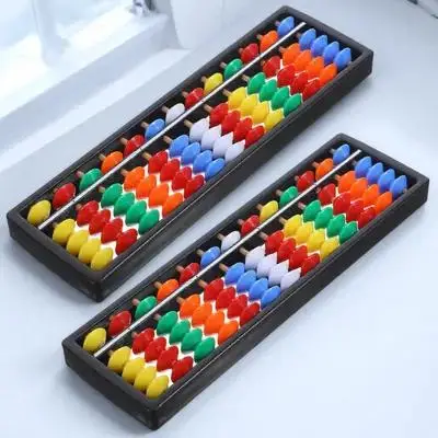 

2Pcs Chinese Plastic Abacus Portable Lightweight Professional Design for Kids Adults Educational Math Learning Calculating
