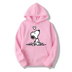 American Cartoon Comics Snoopy Hoodie Women Man Pullover Tops Spring Autumn Men 2024 New Casual Couple Sweatshirt Clothing