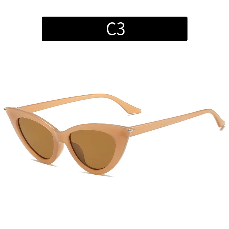 Women\'s luxury brand cat-eye sunglasses High-quality trendy daily street wear clothing Men\'s UV protection driving sunglasses