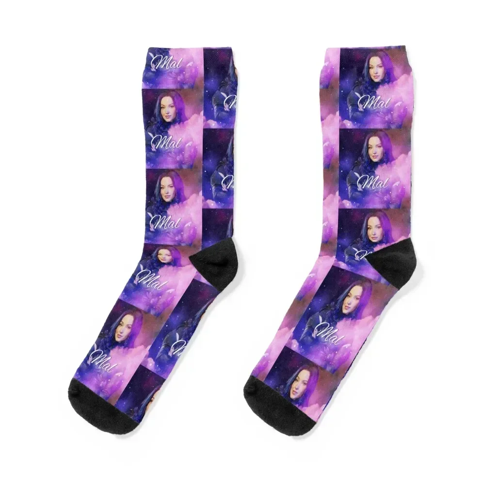 Mal Purple Queen - Descendants 3 Socks custom sports professional running Women Socks Men's