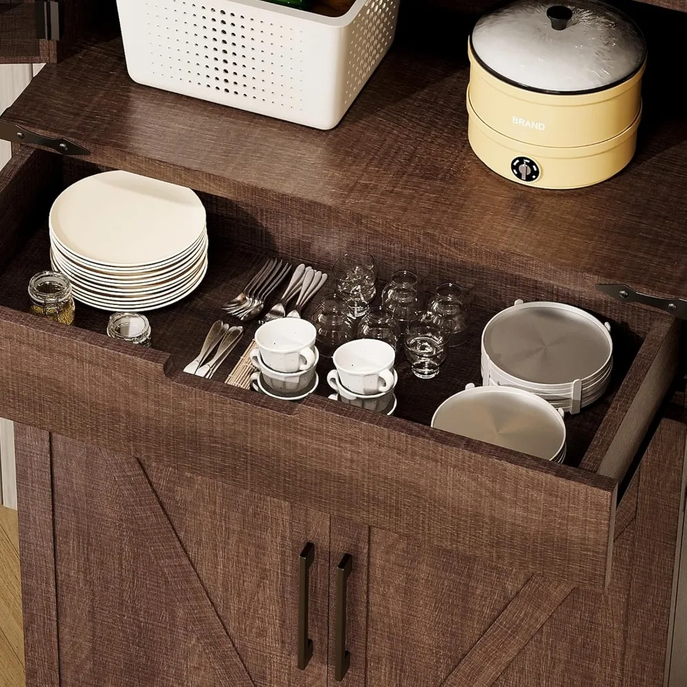 خزانة مطبخ قوية من الفولاذ المزرعة مع 72 رفوف تخزين طويلة وقابلة للتعديل #5