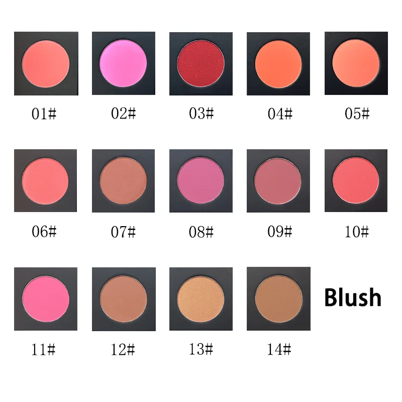 Private Logo Blush Palette Makeup Nude Matte Blusher Bronzer Powder Palette No Brand Cosmetics Wholesale Bulk 20pcs/lot