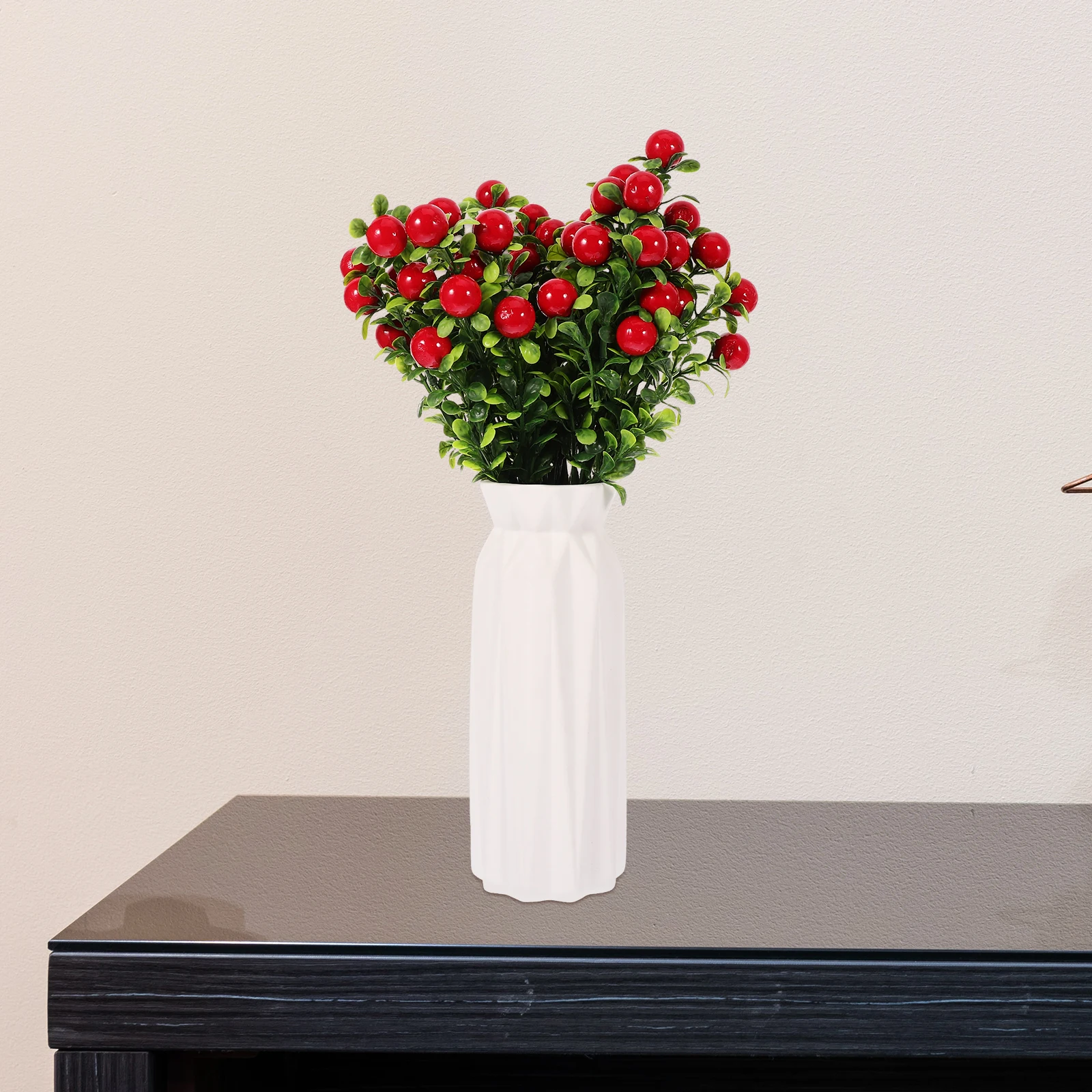 

Simulated Wealth Fruit Artificial Cherry Blossoms Fake Plum Blossoms Decorative Flower Branches for Home Office Bedroom