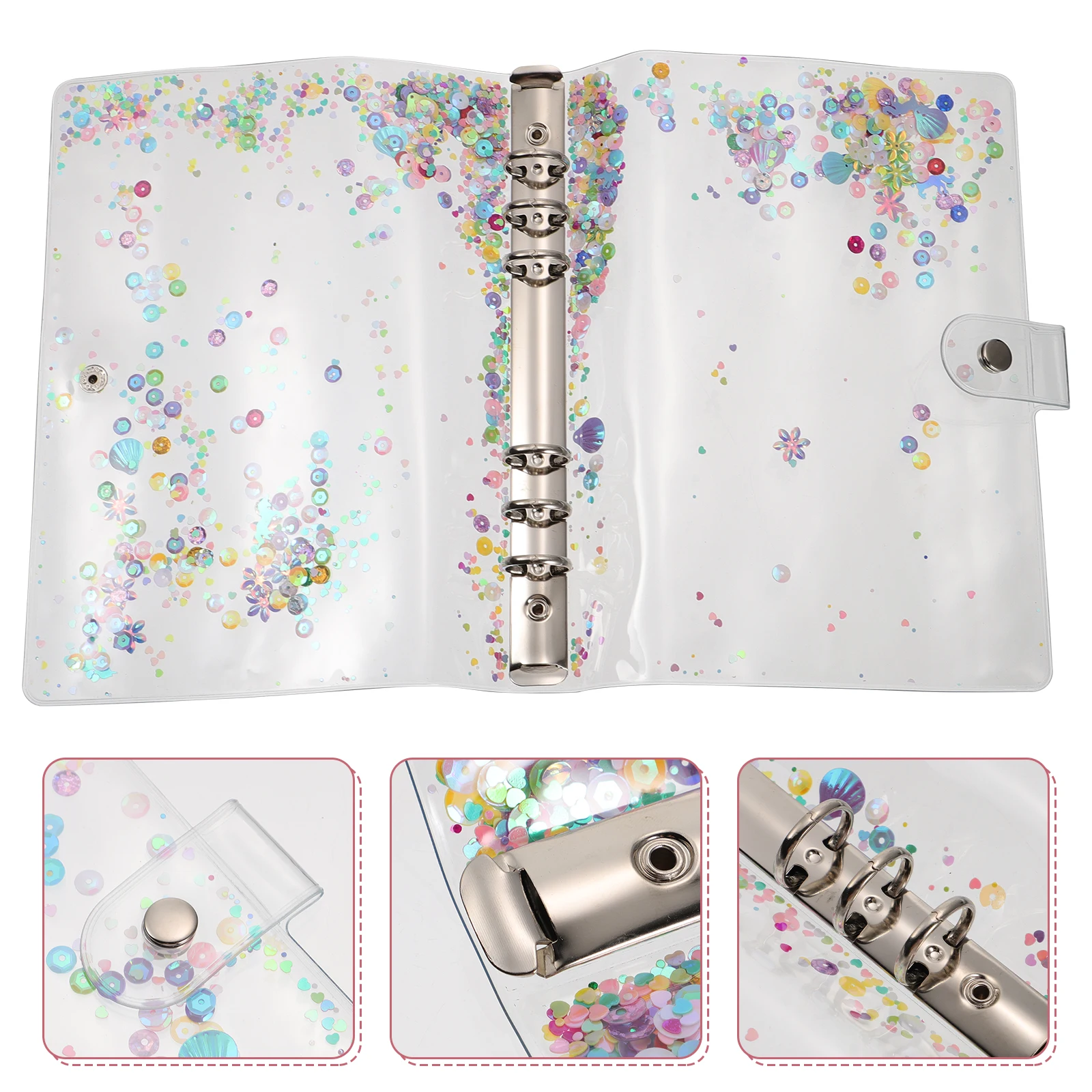 

1pc Pvc Handbook Cover Waterproof Colorful Non-Slip Lightweight Transparent Notebook Protector For School Office Folder Diary