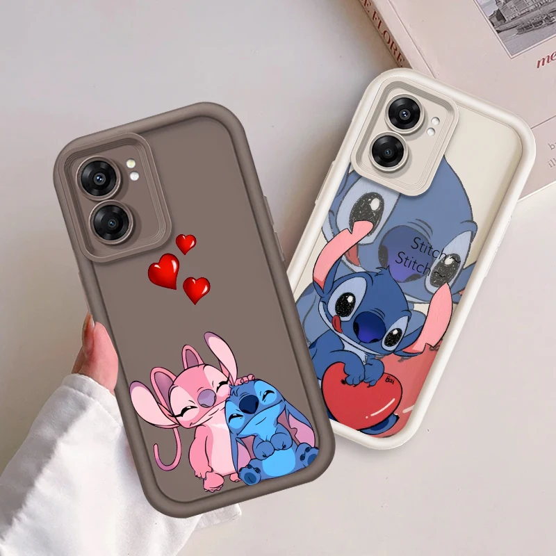 Stitch Love dispys per OPPO A98 A78 A94 A76 A74 A58 A55 4G 5G A9 A53 2020 A36 Eye Ladder Cover Capa Fundas Phone Case