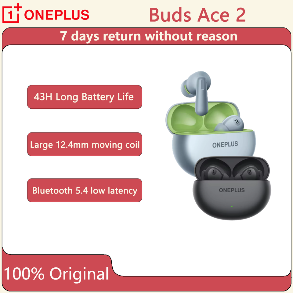 Original OPPO OnePlus Buds Ace 2 In-Ear Bluetooth Headset - Music Movement AI Noise Reduction Low Delay Bluetooth 5.4