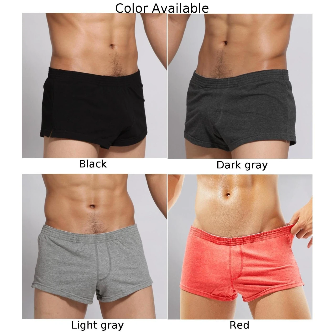 Shorts de pijama de algodão confortável masculino, calcinha casual, roupas íntimas esportivas, presentes para homens