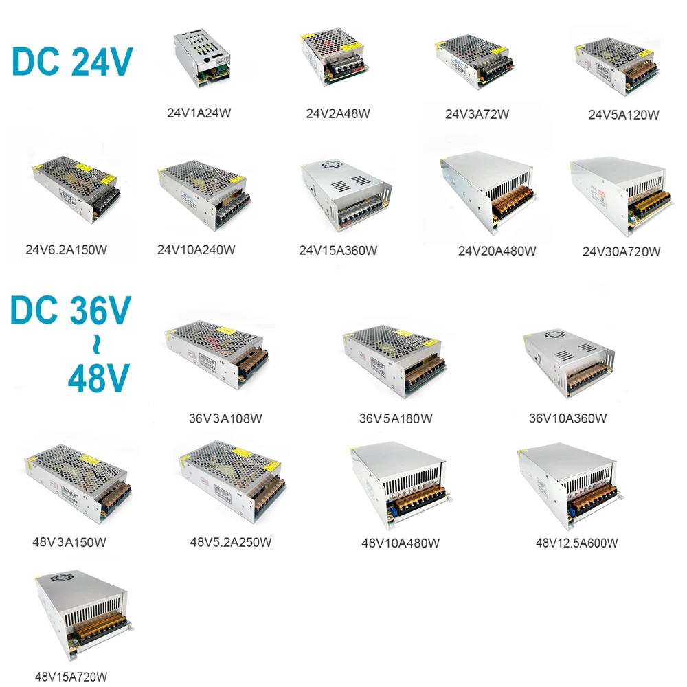 AC110V-220V to DC 24V Switch Power Supply Transformer SMPS 1A 2A 3A 5A 6A 8.5A 10A 15A 16.5A 20A 30A for LED Strip Power Adapter