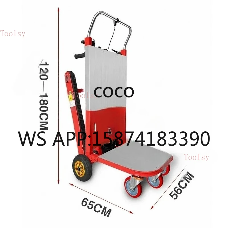 400KG Crawler Electric Stair Climber，Big Wheel Folding Cargo Transport Climbing Cart