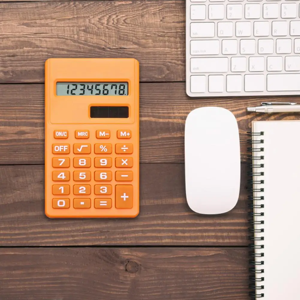 ポータブルabsポケットサイズ手動計算機、8桁、かわいいキャンディー計算機、ソーラーhesap計算、事務用品