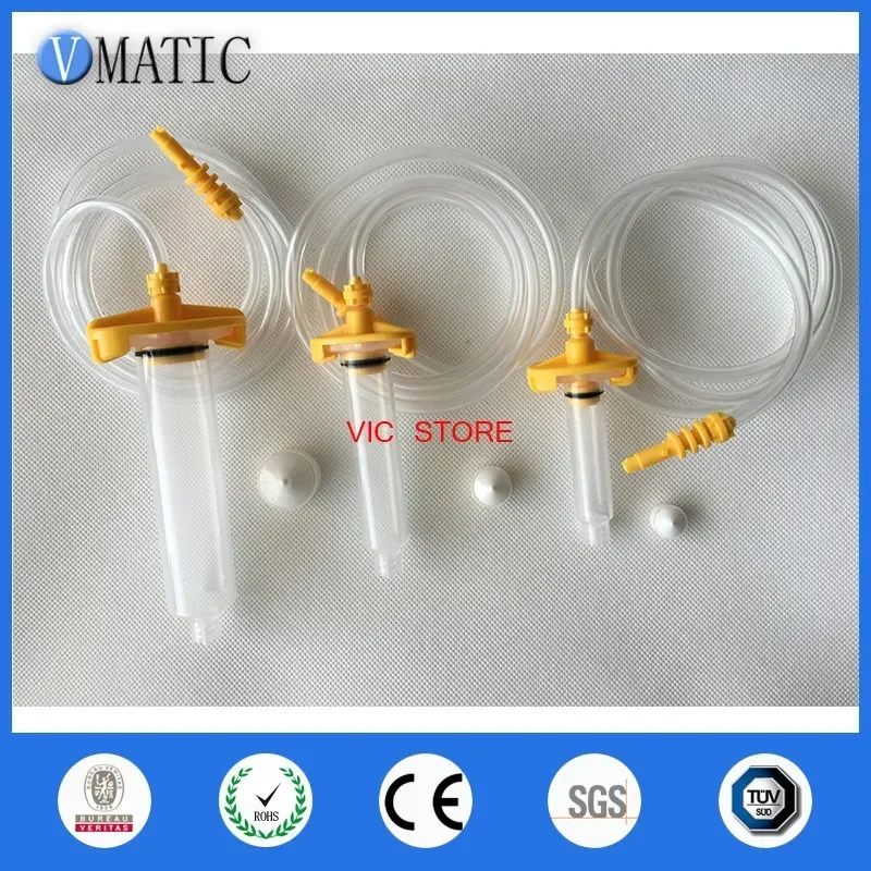 

Free Shipping Yellow 5cc/10cc/30cc Glue Dispenser Syringe Barrel Syringe Adapter (Each Size Have 2 Sets, Totally 6 Sets)