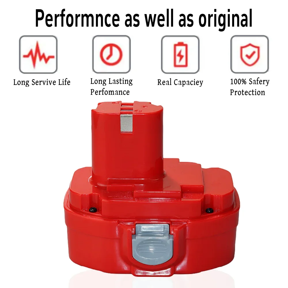 18V Power tool battery 4800/6800/9800/12800mAh Ni-MH Battery For Makita Compatible PA12 PA14 PA09 PA18 9100 1220 1420 1435 6270D