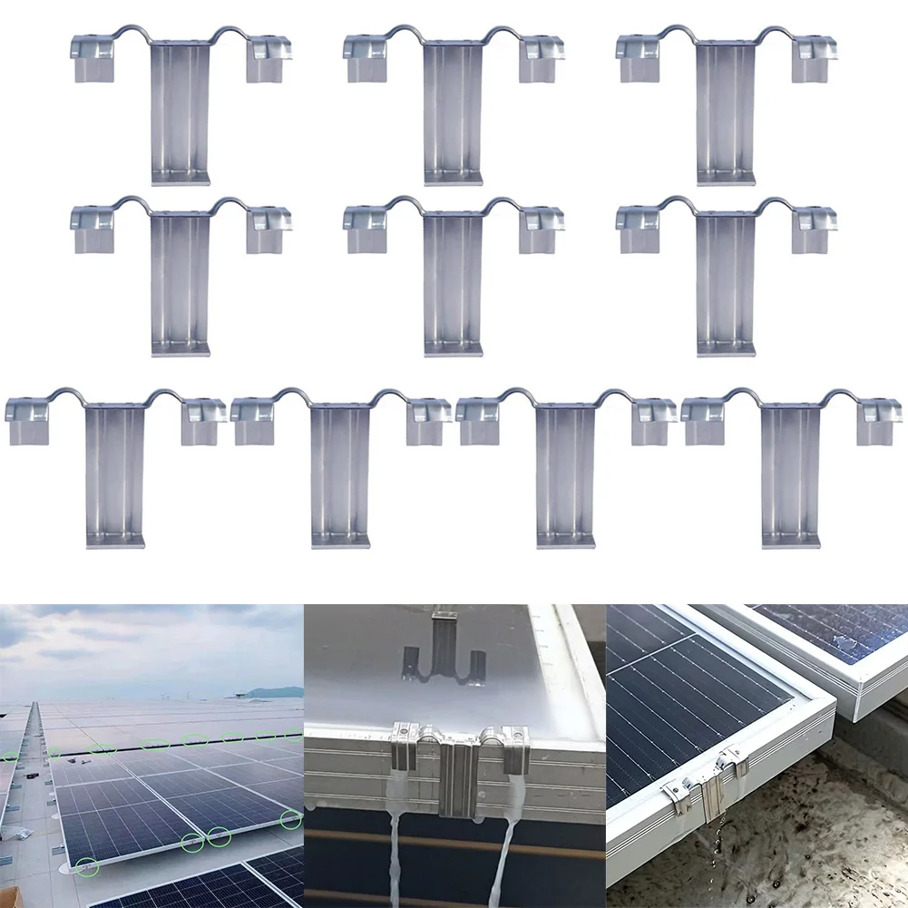 10pcs 30/35/40mm Solar Panel Photovoltaic Water Guide Clip Deflector Mud Drain Button Water Redirection Clips