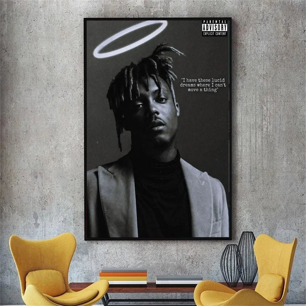 hip-hop Juice WRLD Poster No Framed Poster Kraft Club Bar Paper Vintage Poster Wall Art Painting Bedroom Study Stickers