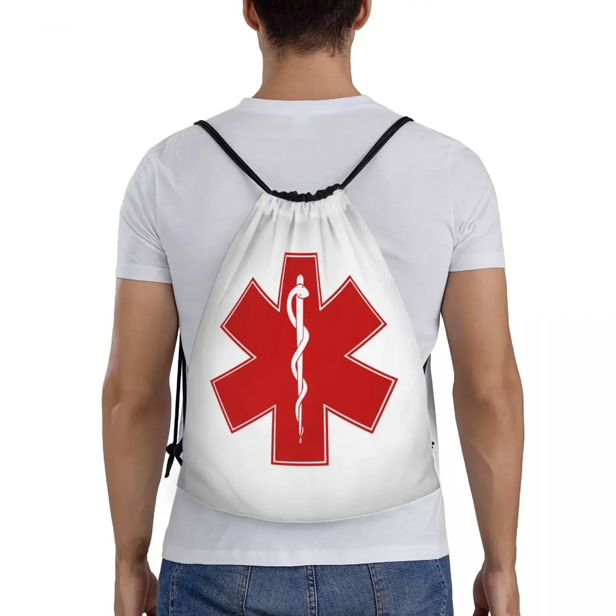 Custom Emt Of Life borsa con coulisse uomo donna zaino leggero per palestra sportiva medica