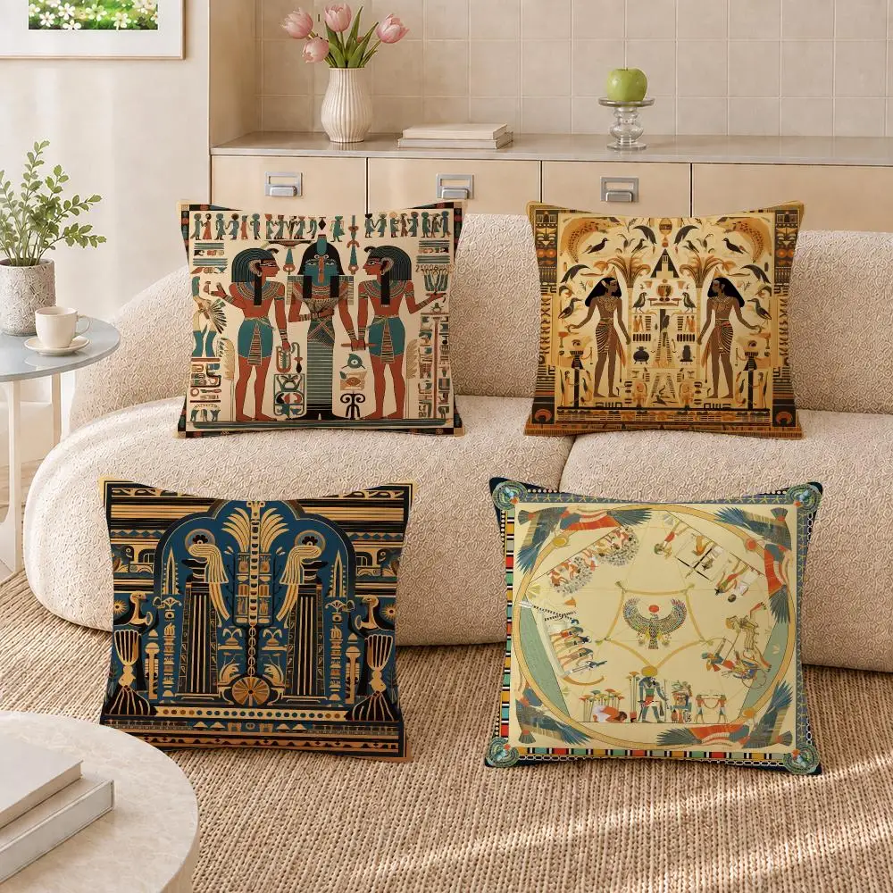 Egypt pharaoh Cushion Cover Pillowcase Sofa Living Room Home Gift Office Decor Protective Covers