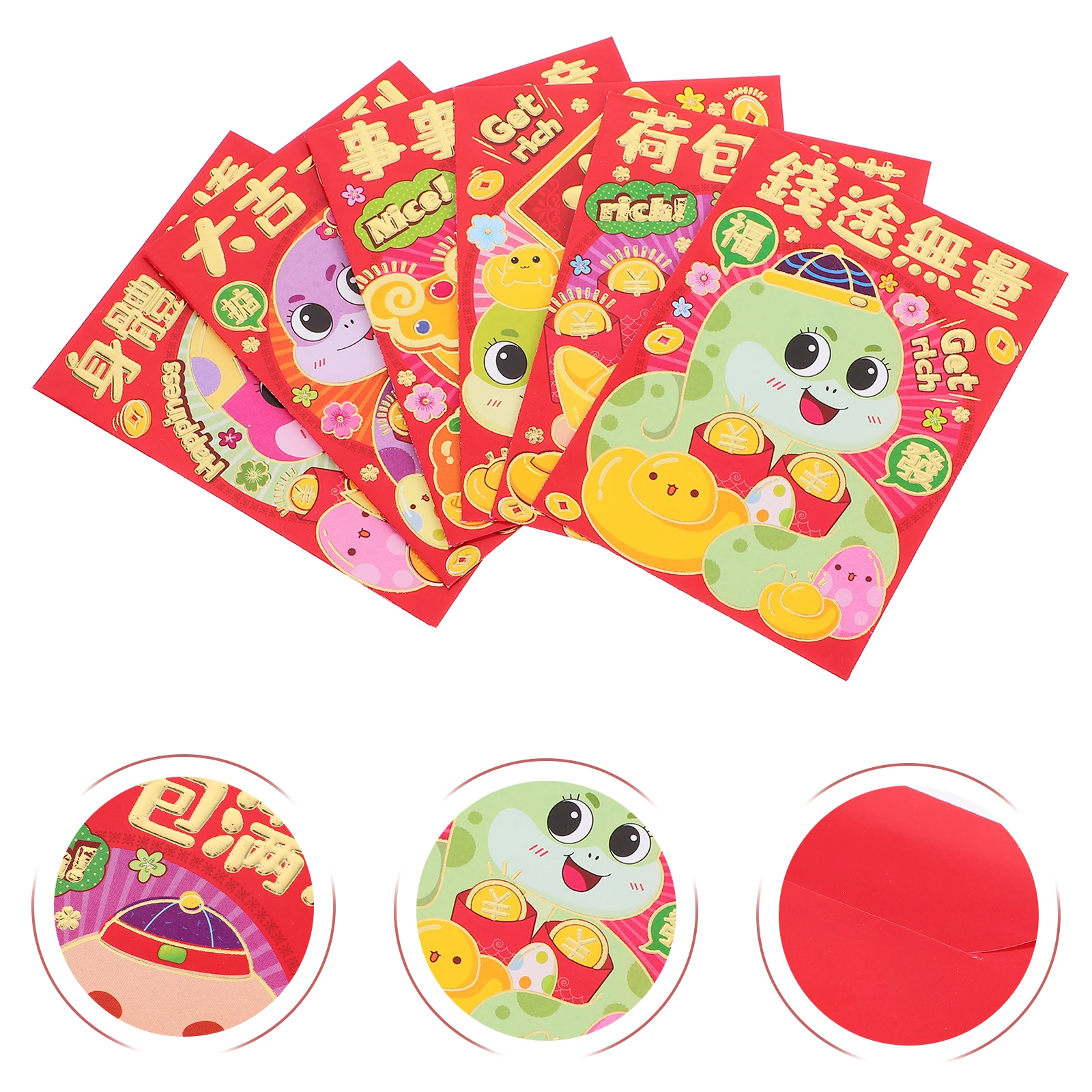 

36 Pcs Lai Feng Cartoon Red Envelope Paper Creative Chinese New Year Envelopes
