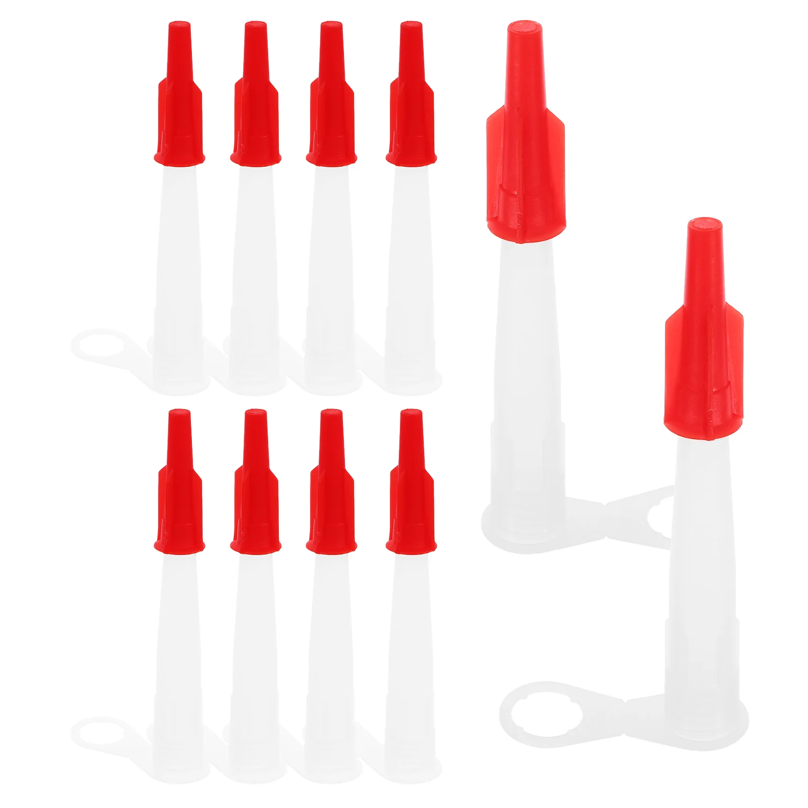 10 Stuks Lijm Cap Doseren Hoofd Kalfateren Afwerking Tips Breeuwen Nozzles Applicator Kit Buis Covers Afdichting Caps Abs Tool