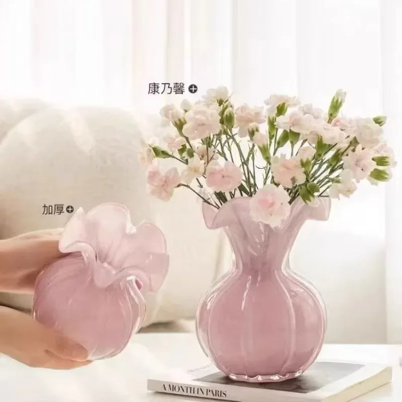 DSA  simple glass vase high value, guest restaurant model room vase flower arrangement high-end decoration