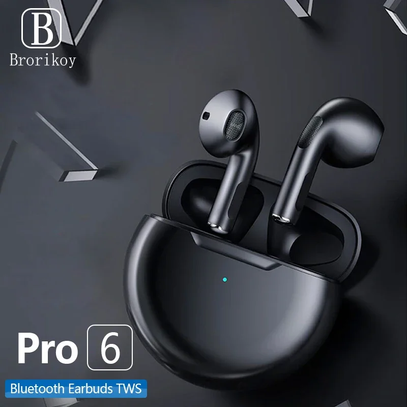 Pro 6 Bluetooth 5.0 Wireless Headphones TWS Bluetooth Earphones key Control Wireless Headsets Earbuds Phone For Samsung Huawei