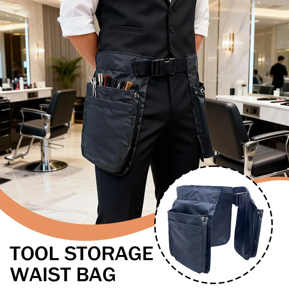 Multi‑Pocket Utility Tool Waist Pouch 300D Oxford PU Coating Zipper Tool Belt Bag For Repair Outdoor Work Tool Storage Organizer