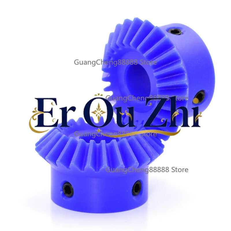 90 Degree Bevel Gear, Blue Nylon Bevel Gear 20 Teeth/25 Teeth/30 Teeth
