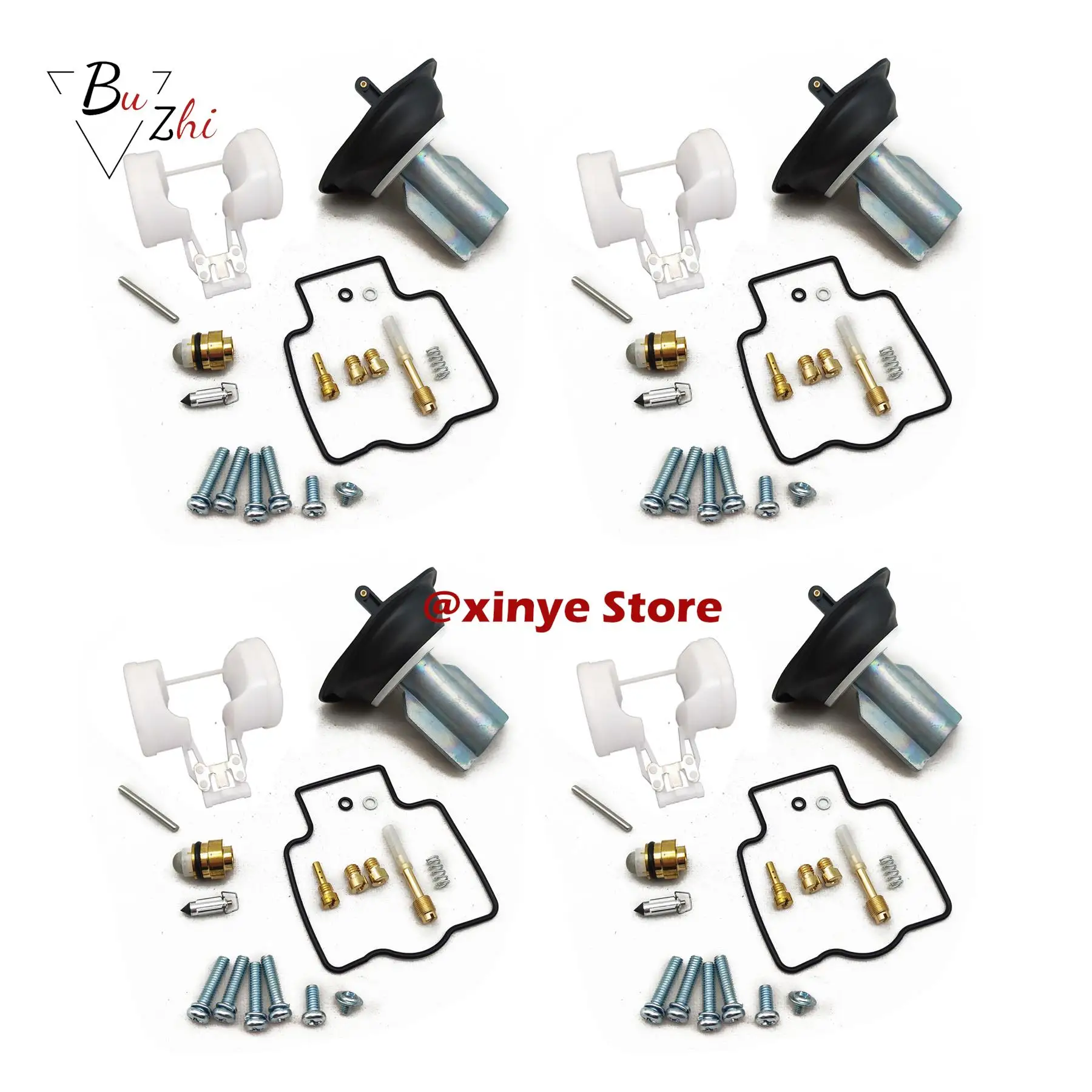 Motorcycle carburetor repair kit Floating needle seat Plunger vacuum diaphragm for Kawasaki ZX400 ZXR400 1990-1999 ZX ZXR 400