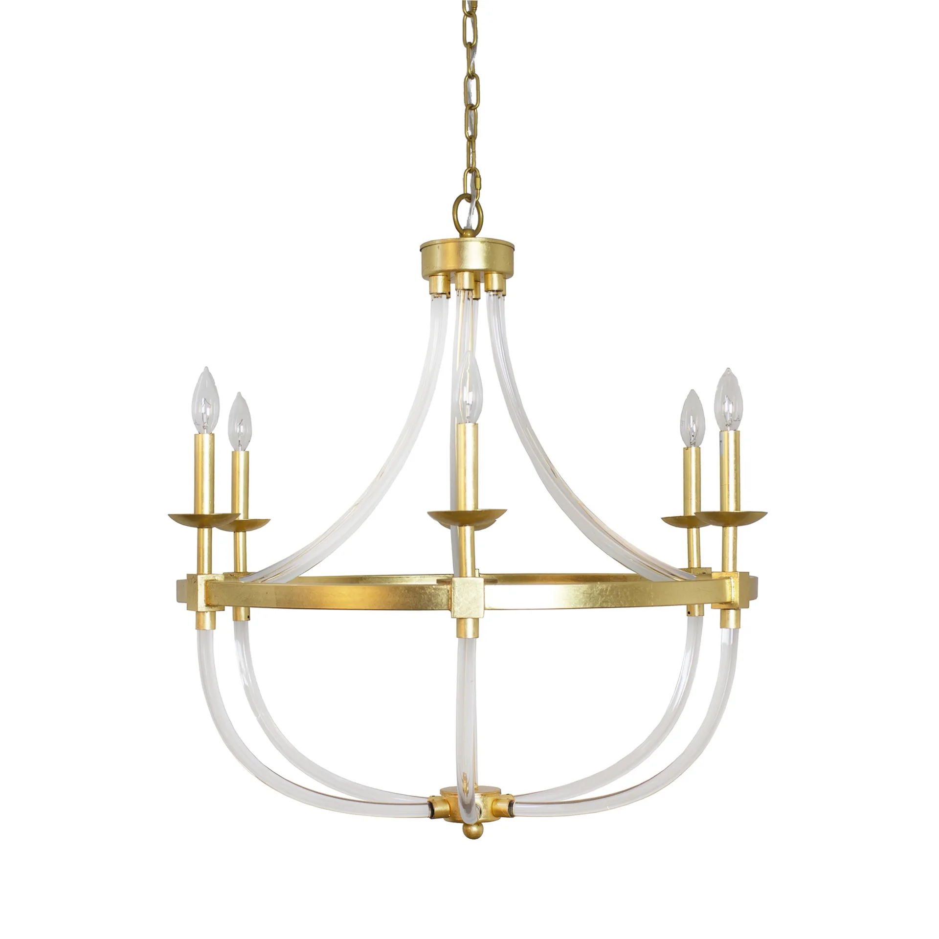 

Hotel sample room villa gold and silver foil chandelier living room lamp
