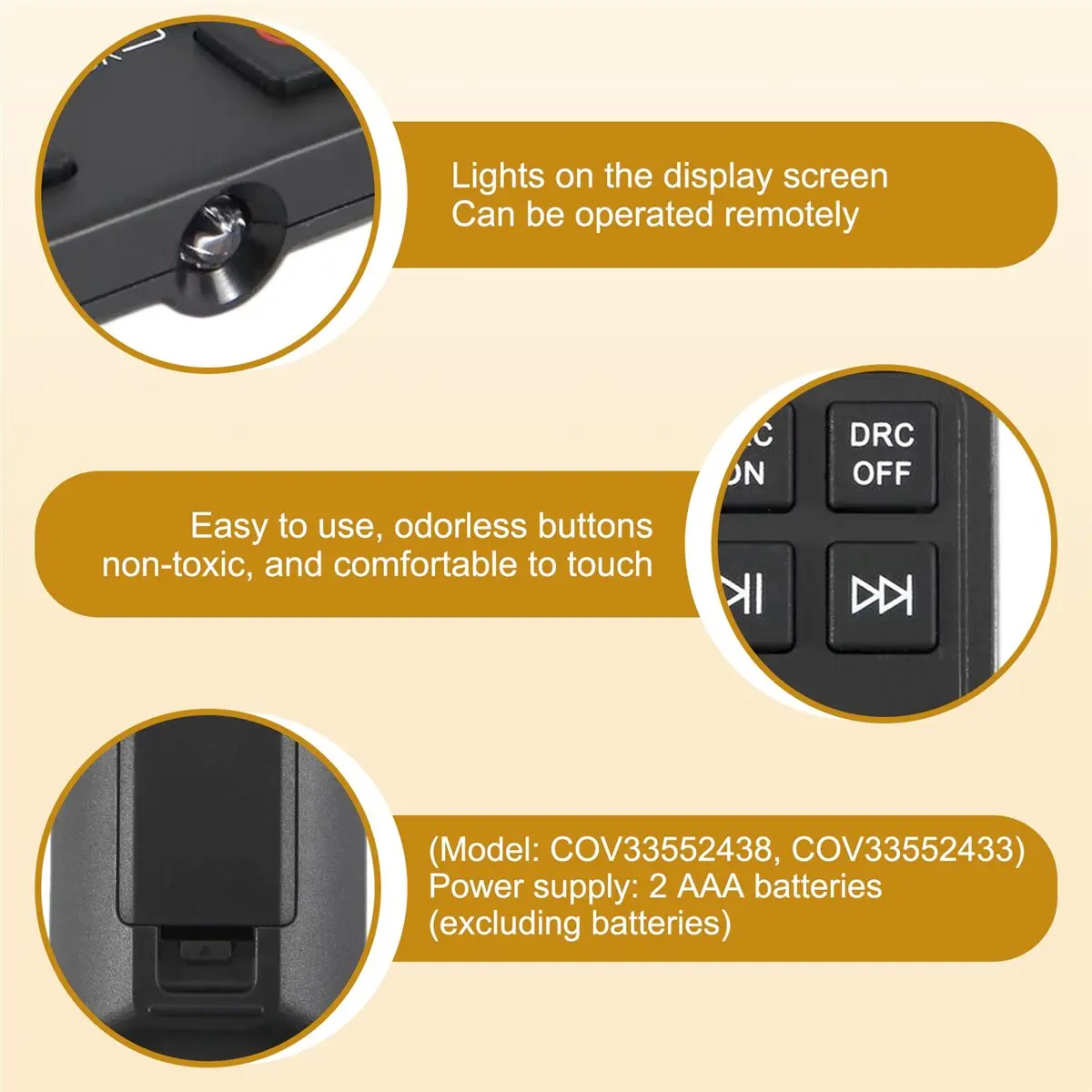 BOFF COV33552438 COV33552433 Remote Control Replacement for LG 2.0 Channel Compact Sound Bar SK1