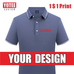 YOTEE Custom Made/Designed Short Sleeve Polo Shirts For Men And Women Lapel Logo Embroidered/Printed DIY Tops Advertising Shirts