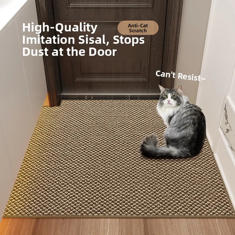

Cusizable Indoor Entrance Mat Jute Pattern Door Mat Home Use Foot Pad Modern Simple Sle hine Weaving Dustproof Wear R...