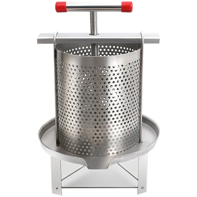 Small household earth honey press for squeezing honey and beating sugar in honey and wax press.