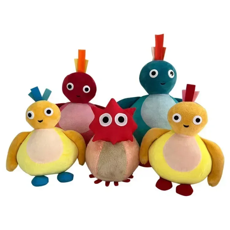 5PC Animation Twirlywoos Great BigHoo & Chick plush Soft Toys & Toodloo & Cbeebies Birthday Present For Children