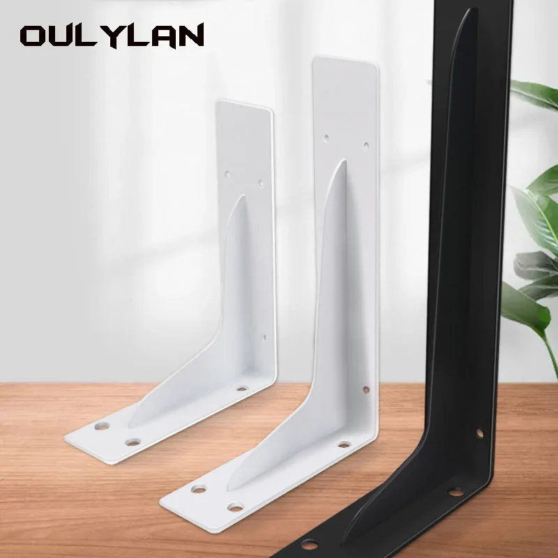 

Oulylan 2pcs 6-14 InchTriangle Bracket Wall Mounted Shelf Heavy Stainless Steel BenchTable Shelves Furniture Bracket