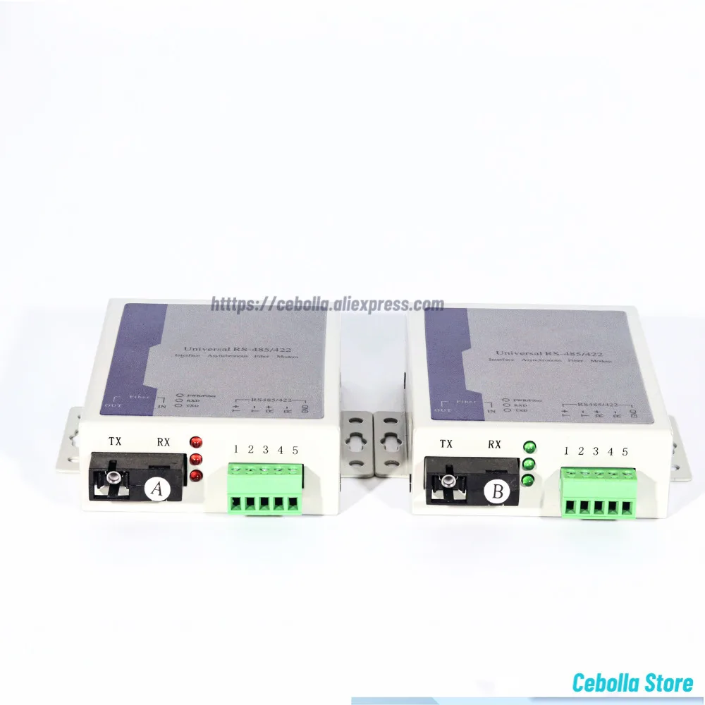 Fiber Transceiver SC RS485 Bidirectional Data Optical Media Converter RS485 Communication Equipment 1Pair