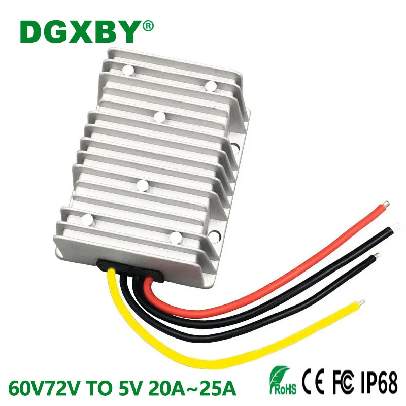 

60V/72V/80V TO 5V 5A 8A 10A 15A 20A 25A DC Buck Module 30-96V TO 5V Automotive LED Display Regulated Power Converter CE RoHS