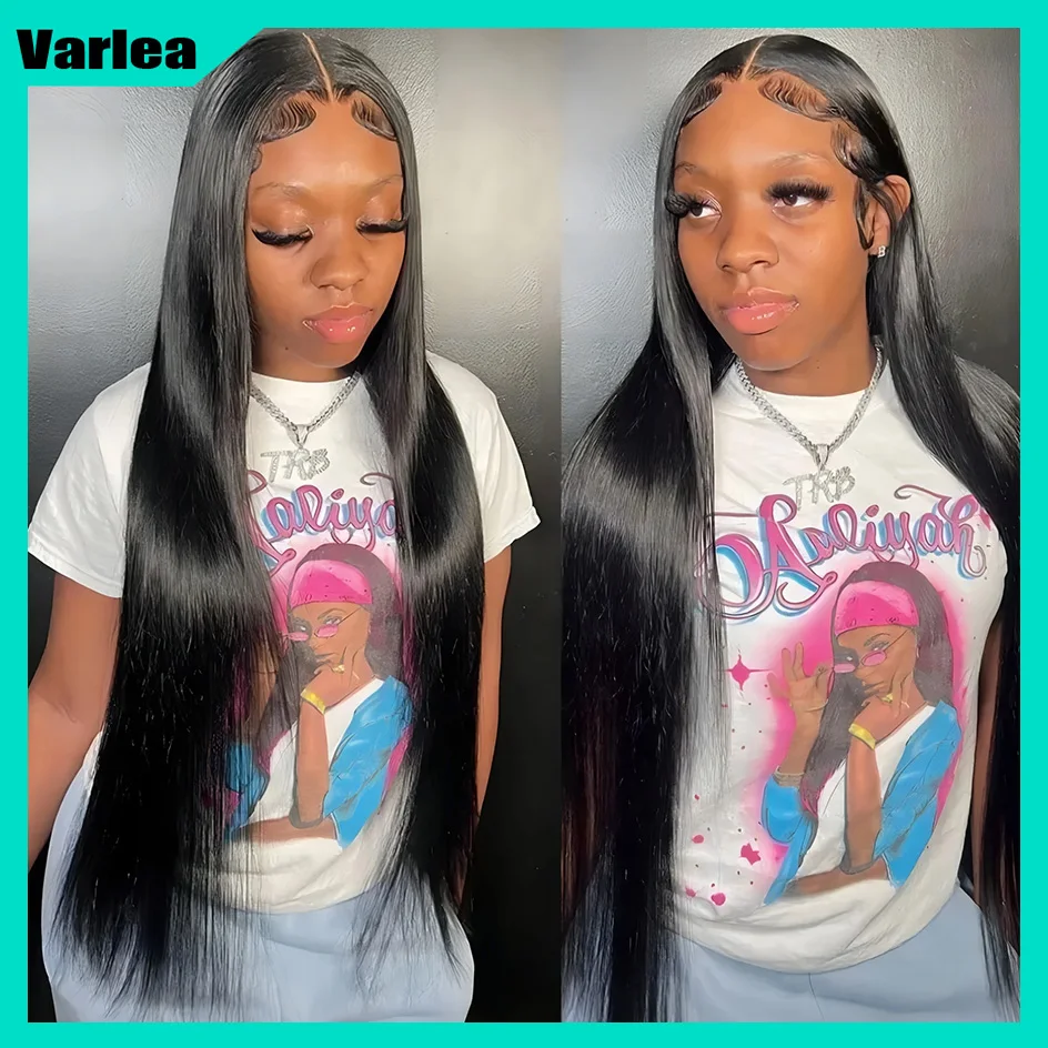 Varlea 200% Density 5x5 Hd Lace Closure Straight Lace Front Wigs Human Hair 4x4 Closure Short Bob Wig Black Wig Human Hair