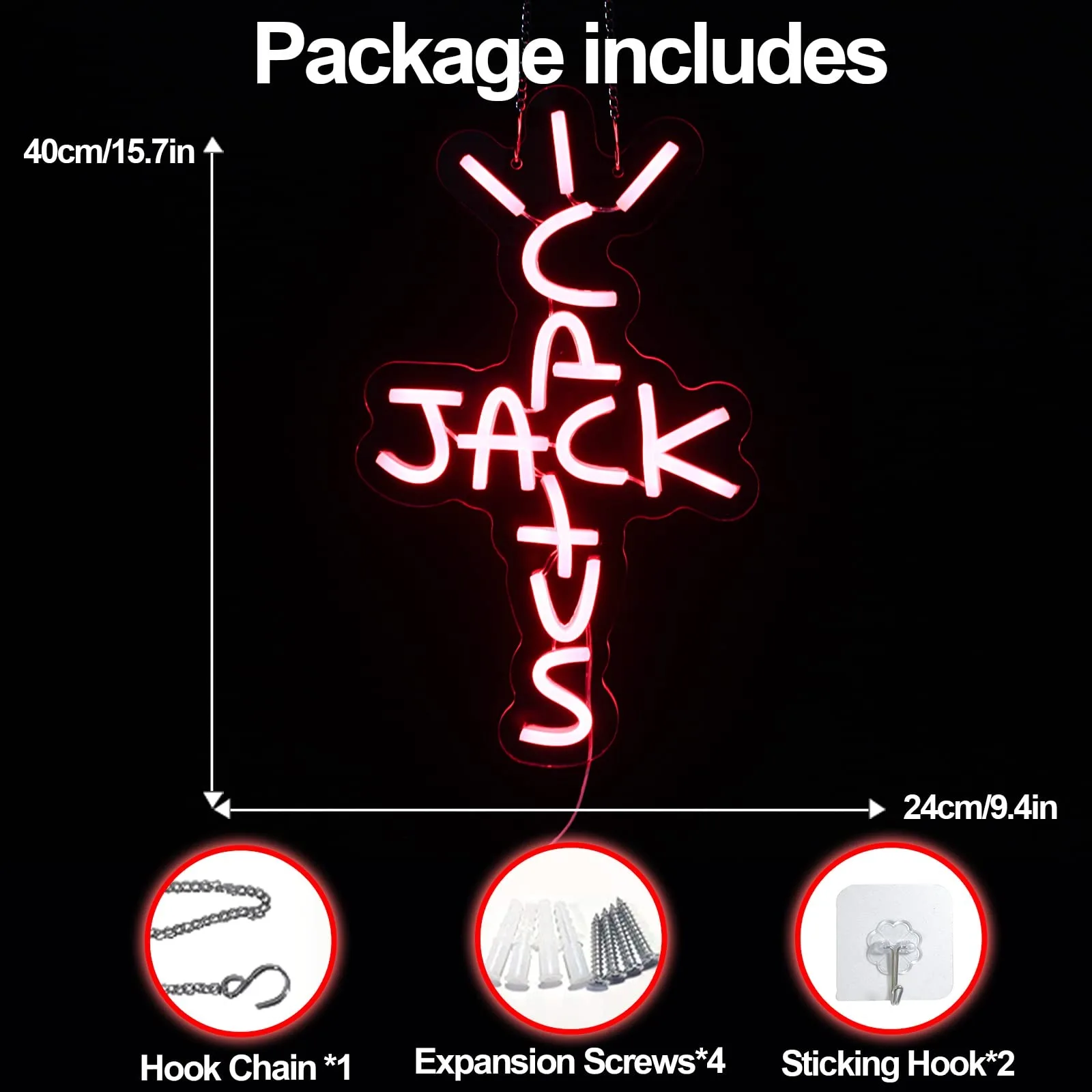 Kaktus Jack Leucht reklame rote Wörter Neonlicht Zeichen Wand kunst Neonlicht für Rap sprechen Westküste leuchten hängendes Zeichen