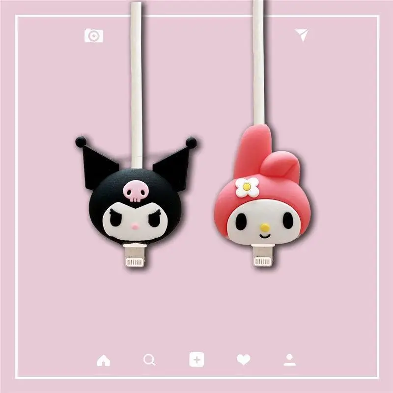 

Sanrio HelloKitty Mymelody Kuromi Purin Cinnamoroll MaruData Cable Protective Sleeve Anti-break Apple Android Charging Cable