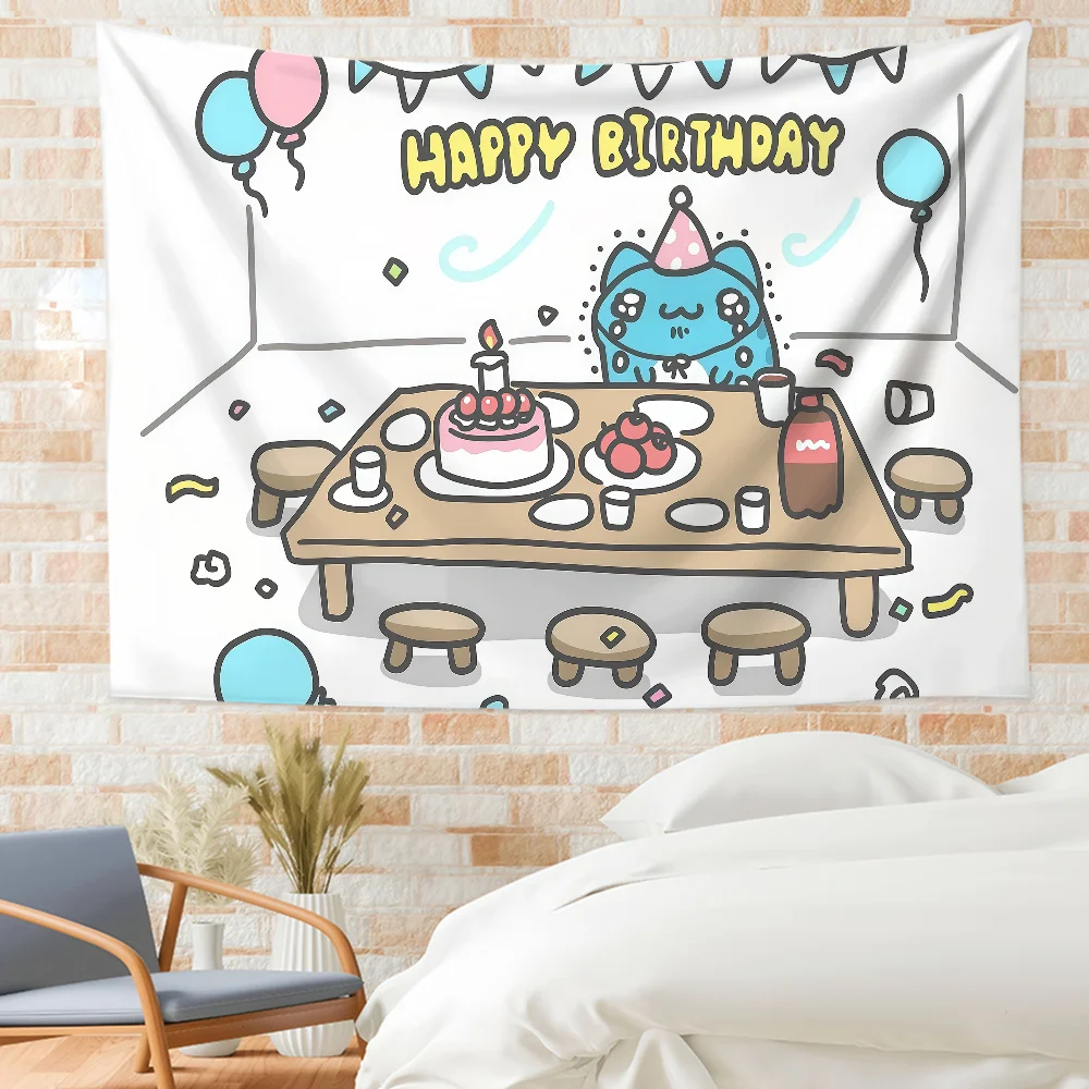 Niedliche Bugcat Capoo-Flagge für Schlafzimmer, Wohnzimmer, Bar, Garten, Outdoor, aktive Dekoration, Hintergrund und Konzert