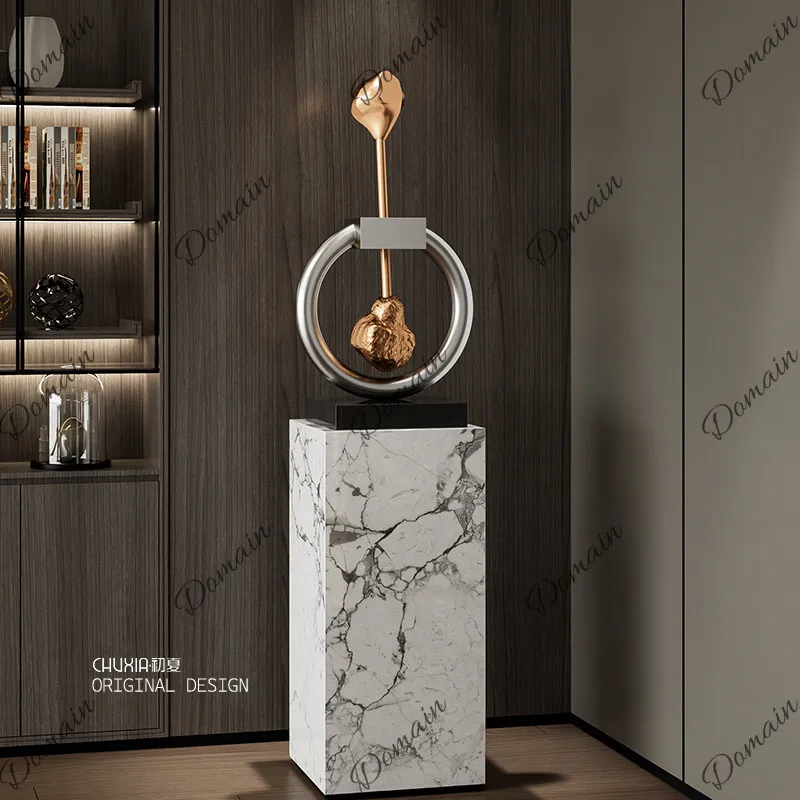 Creative Balance Geometric Art Sculpture Floor-to-Floor Ornament Light Luxury High-end Villa Hotel Lobby Sales Office Decoration